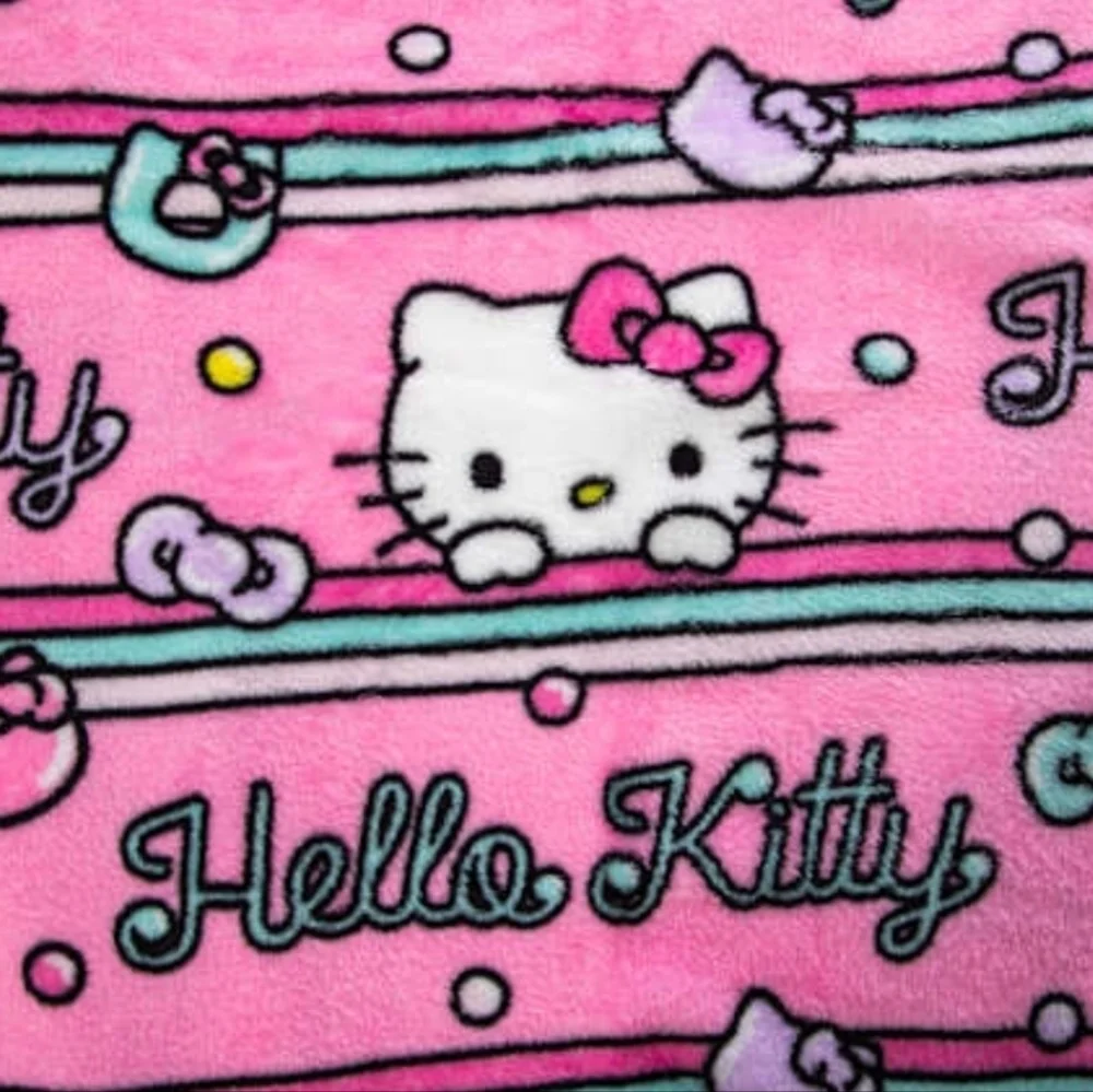 Sanrio Hello Kitty Sweet as Sugar Silk Touch Throw Blanket Pink